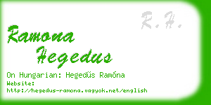 ramona hegedus business card